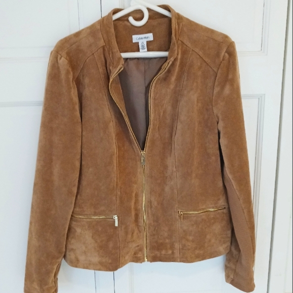 Calvin Klein Jackets & Blazers - Calvin Klein brown faux suede jacket